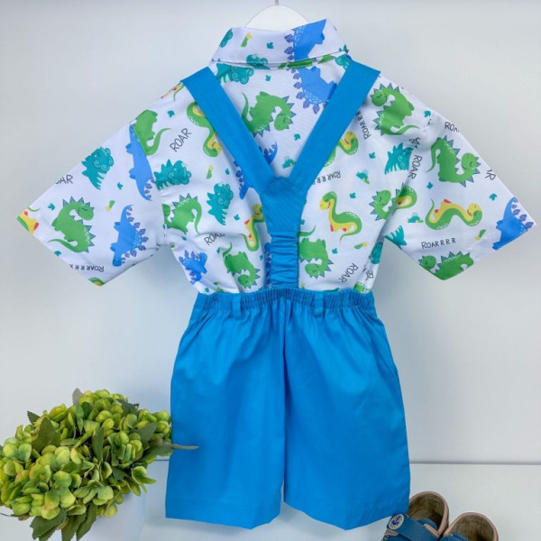 Conjunto Temático Dinossauro Azul