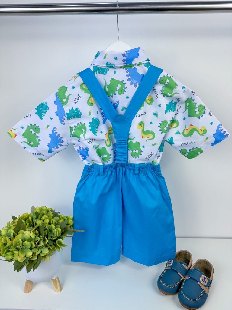 Conjunto Temático Dinossauro Azul