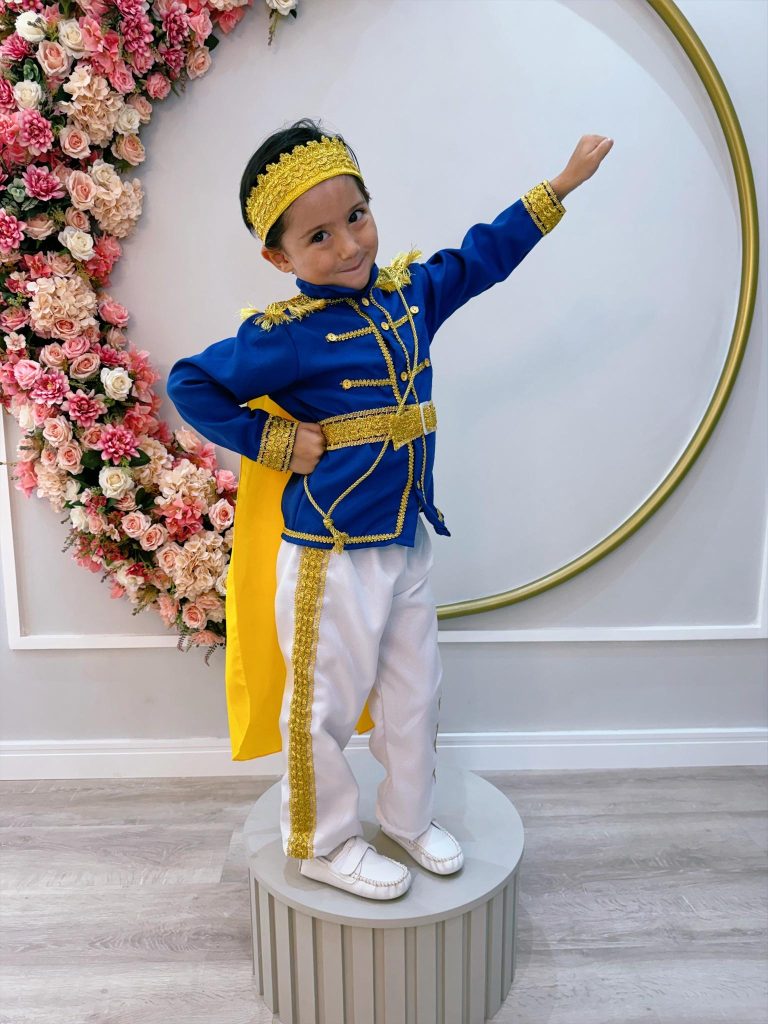 Conjunto Fantasia Príncipe Luxo Azul Royal