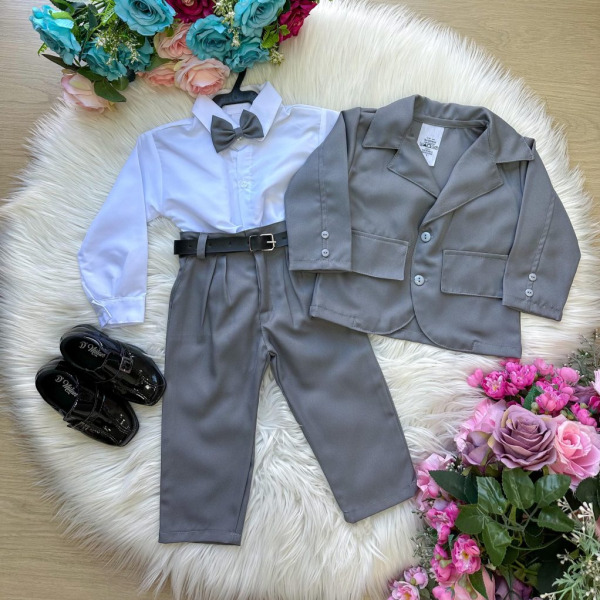 Conjunto Miss Cherry Social Gabriel Terno – Blaizer Cinza