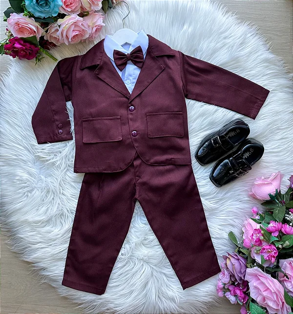 Conjunto Miss Cherry Social Gabriel Terno - Blaizer Marsala