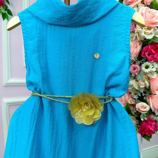 Vestido Blogueirinha Serena Azul Turquesa