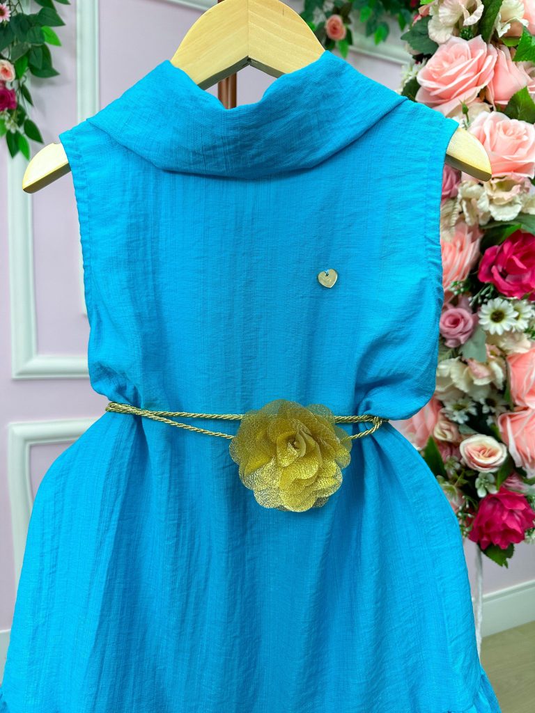 Vestido Blogueirinha Serena Azul Turquesa