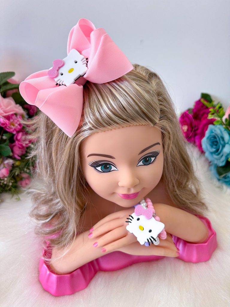 Laço Belli Tematico Hello Kitty + Pulseiras