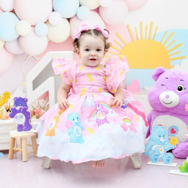 Vestido Temáticos Kids Ursinho Carinhosos