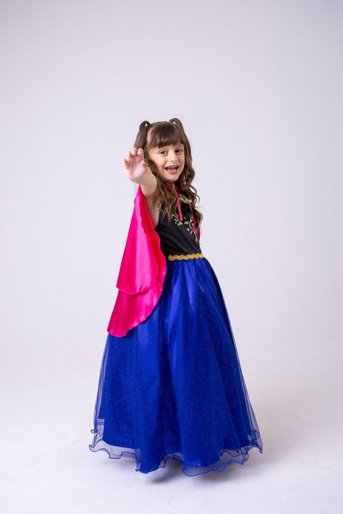 Fantasia Princesa Belli Longa Princesa Gelo + Capa Pink