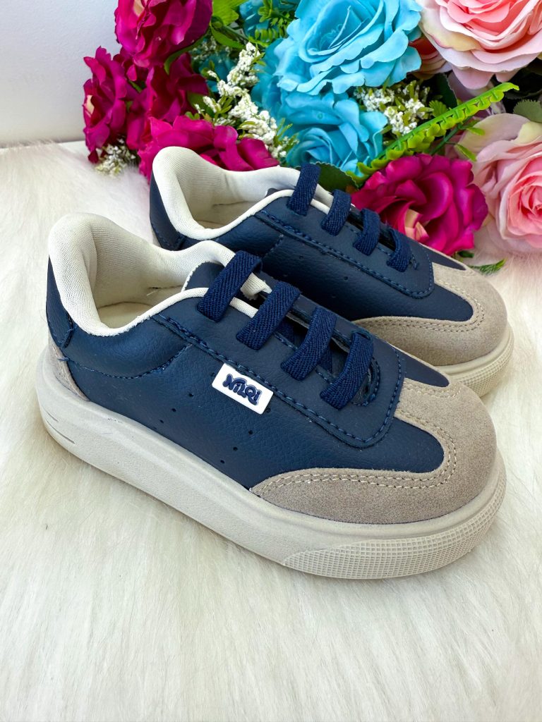 Tenis Nilqi Masculino Enzo Azul Marinho e Off