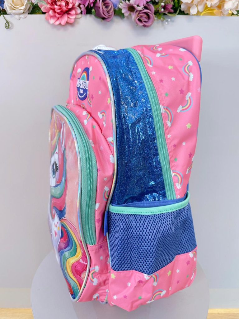 Mochila Infantil C/ Rodinhas Unicórnio Colorida Up4you Luxo