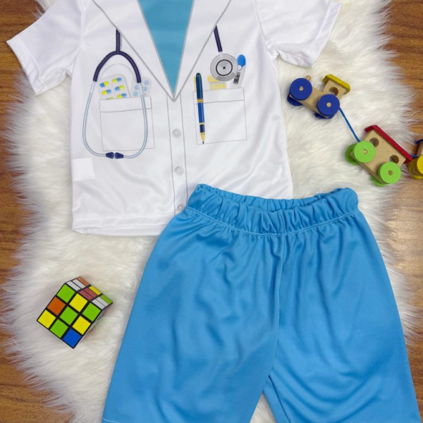 Conjunto Fantasia Infantil do Médico Doutor Festas