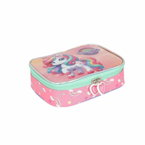 Estojo Box Infantil Unicórnio Colorida Up4you Luxo