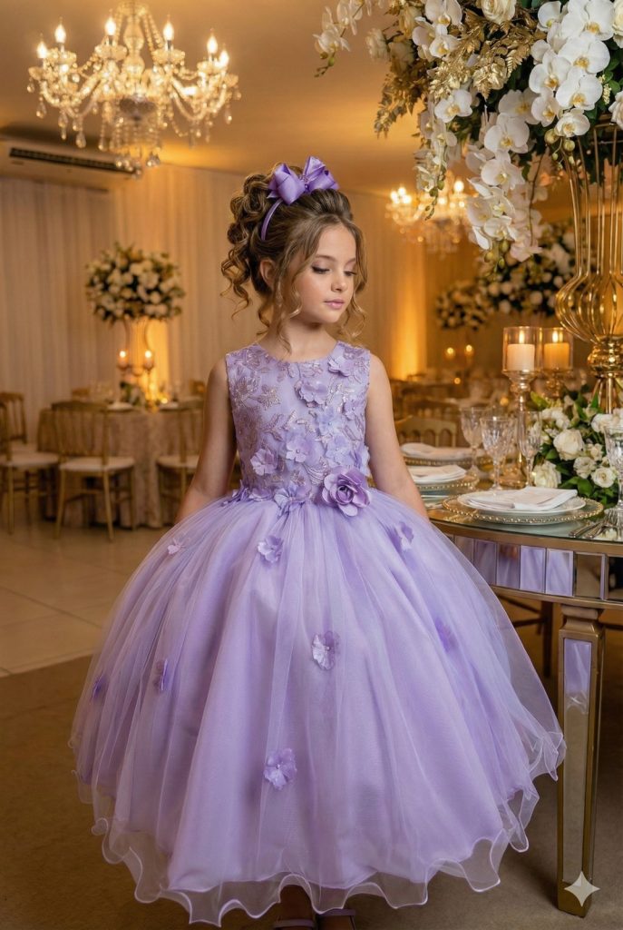 Vestido Juvenil Vila Lele Regata Flores Lilas