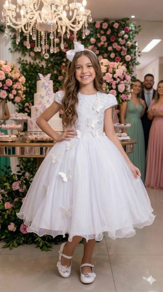 Vestido Juvenil - Midi Vila Lele Sabrina Branco