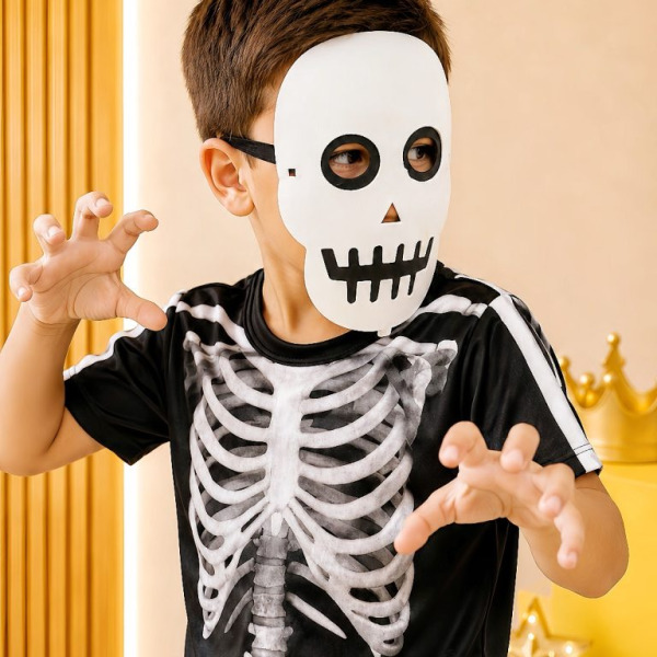 Fantasia Infantil Caveira C/ Máscara