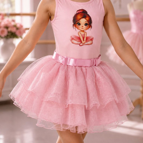 Conjunto Blogueirinha Bailarina Rosa Modelo 2