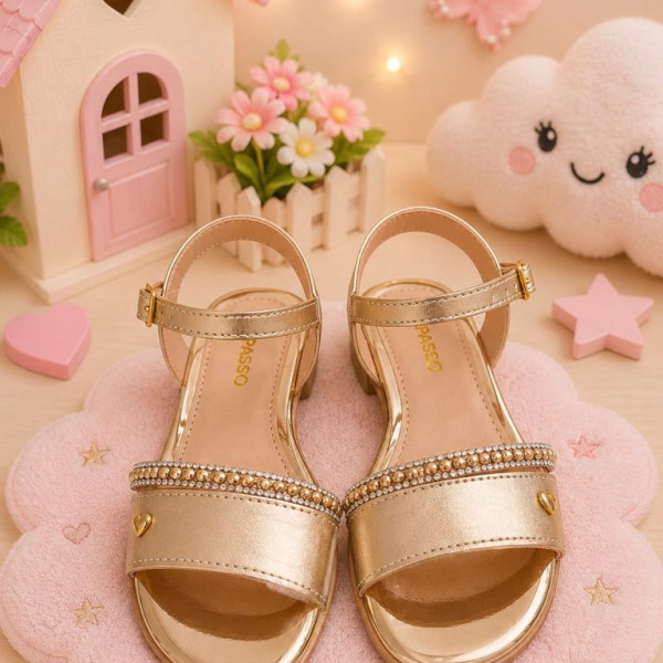Sandália StarPink Aurora Dourado
