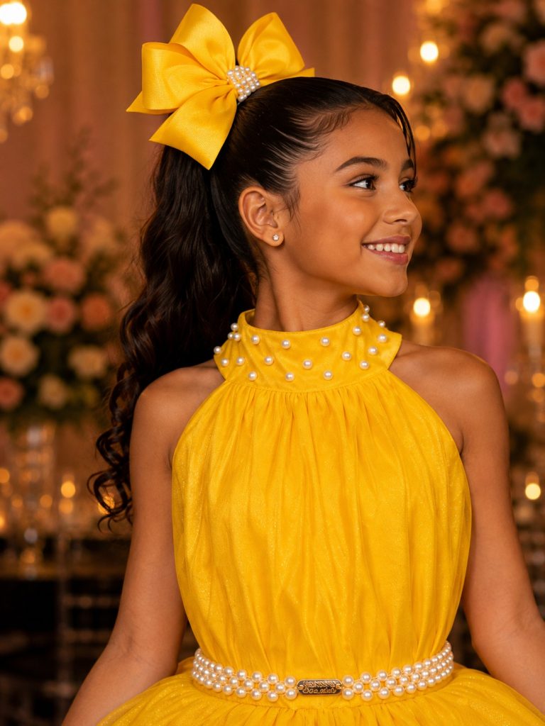 Vestido Banana Club Longo Âmbar Amarelo