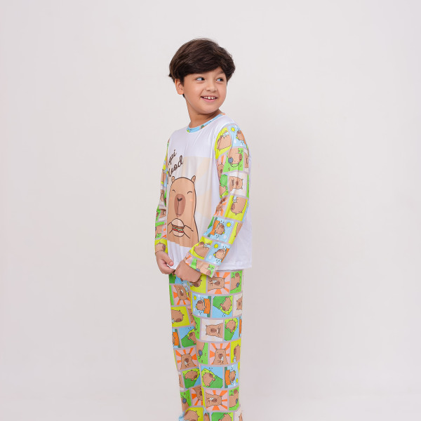 Pijama Infantil Menino Longo Capi Mood Colorido