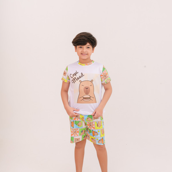 Pijama Infantil Menino Curto Capi Mood Colorido